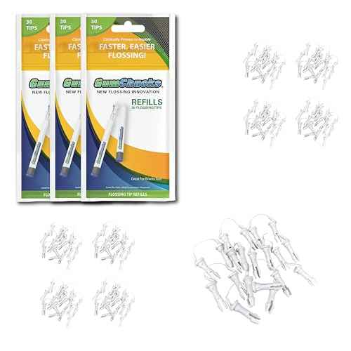 GumChucks Floss for Teeth - Flossing for Kids and Adults - Orthodontic Flossers for Braces - Dental Gum Floss Picks for All Ages (Flossing Tips Bundle - 90 Tips)