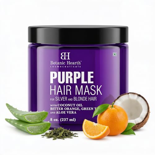 Botanic Hearth Purple Hair Mask for Blonde & Silver Hair 8oz