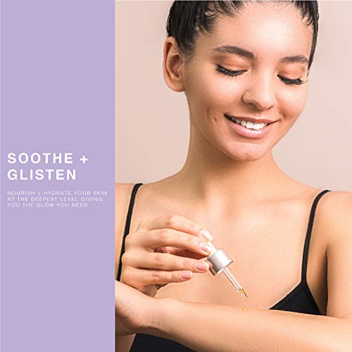 BEAUTE DE PROVENCE Lavender Multi-Use Oil for Face, Body and Hair - Organic Blend of Apricot, Vitamin E, Fractionated Coconut and Sweet Almond Oil Moisturizer for Dry Skin, Scalp and Nails - 4 Fl Oz