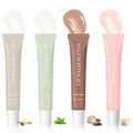Summer Lip Glossy Butter Lip Balm, Lip Gloss Set, Soothing Lip Skincare, Instant Moisture, Lightweight, Nourish, Hydrate, Moisturizing Tint, Non-Sticky, Long-lasting (4Colors, Large)