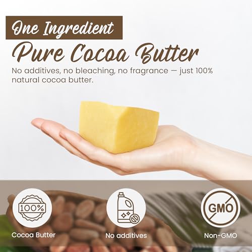 2 Lb Cocoa Butter: Pure, Raw, Unprocessed. Incredible Quality and Scent. Use for Lotion, Cream, Lip Balm, Oil, Stick, or Body Butter. NON-GMO By SaaQin¢ç