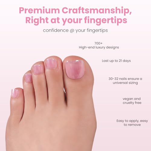 Velvet Peony Short Square Press On Toenails - Nail Reformation Fake Toe Nails