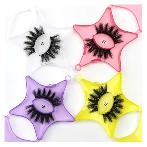 4Pcs Star-Shaped Eyelash Storage Boxes - 3D False Lash Cases