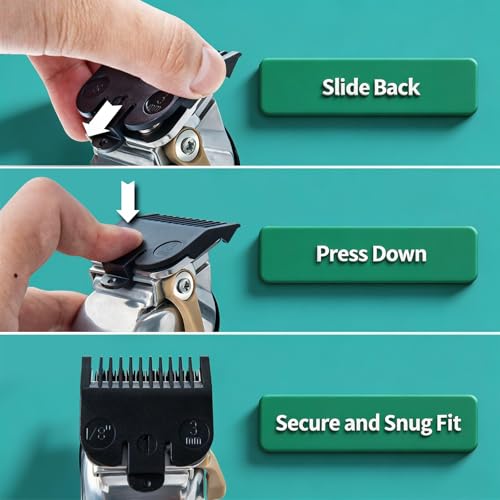 Clipper Guards Set for Wahl Clippers - 3-Piece Guide Combs (1/16" to 3/16")