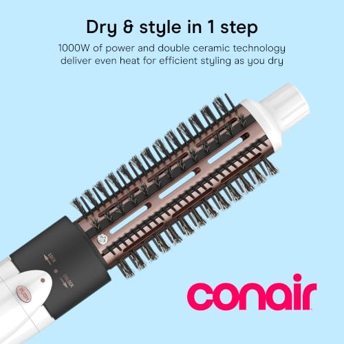 Conair Double Ceramic Hot Air Brush 1000W with 2 Interchangeable Brushes