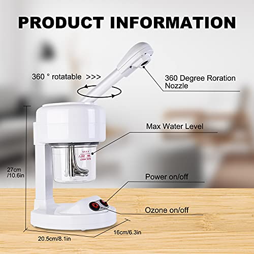 Mini Facial Steamer for Salon and Spa - Desk Ozone Face Steamer for Personal Care - Portable Steam Machine