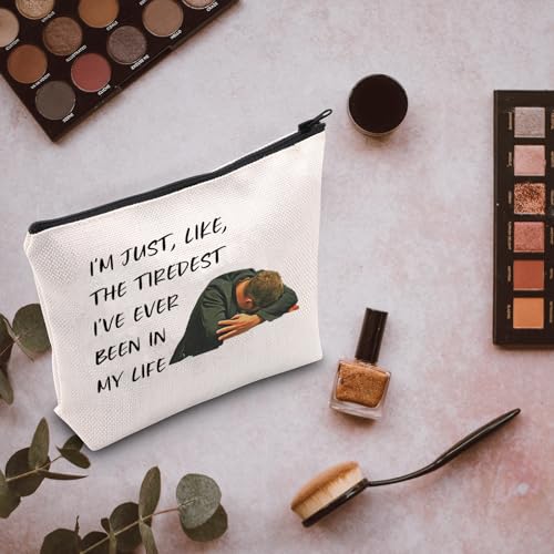 MNIGIU ITYSL TV Show Inspired Gift I¡¯m the Tiredest I¡¯ve ever Been Makeup Zipper Pouch for Tim Fans (Tiredest), Medium