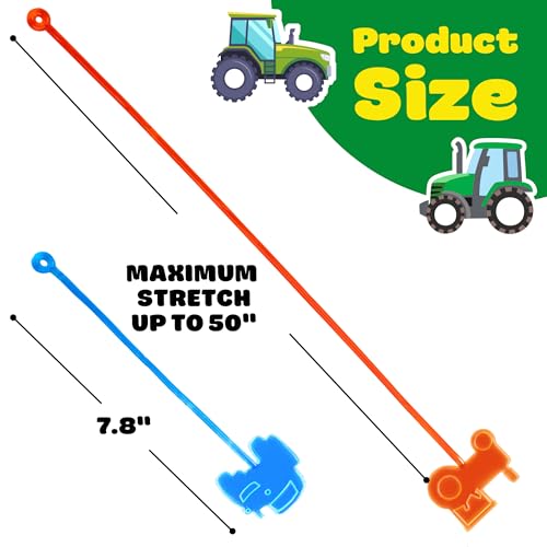 48-Piece Tractor Party Favors - Sticky Hands & Temporary Tattoos