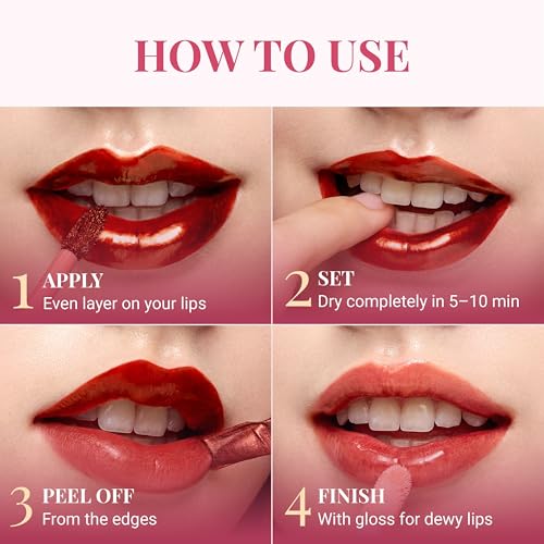 Peripera Peel Off Lip Stain & Glasting Lip Gloss Bundle