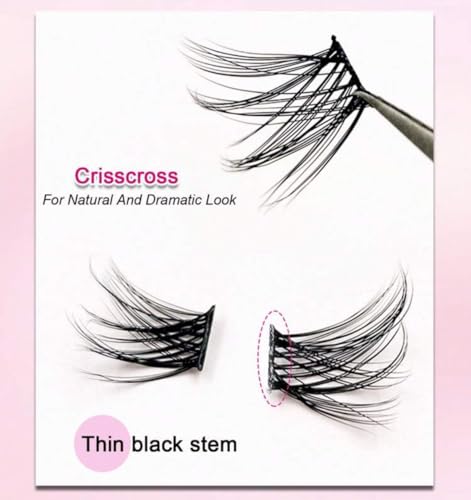 120 Wispy Cluster Lashes, 8-16mm Natural Individual Lashes