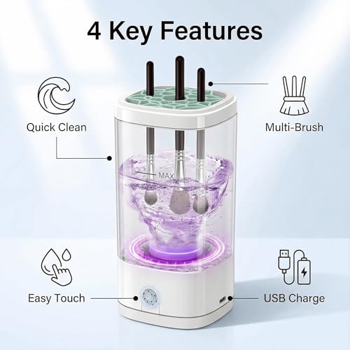 Electric Makeup Brush Cleaner - USB Automatic Spin