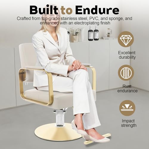 Professional Barber Chair 440lbs Weight Capacity Hydraulic Salon Chair