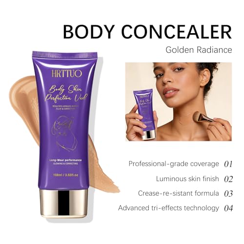 Waterproof Tattoo Cover Up Makeup with Brush – Full Coverage Body Concealer