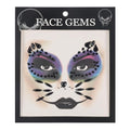 Halloween Face Gems Black Rhinestone Temporary Tattoo Stickers