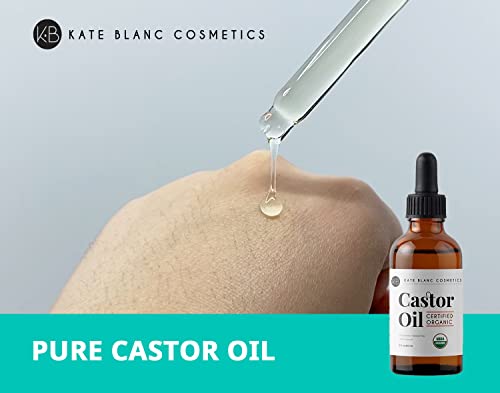 Kate Blanc Organic Castor Oil - Hair, Lash & Skin Care, 2oz