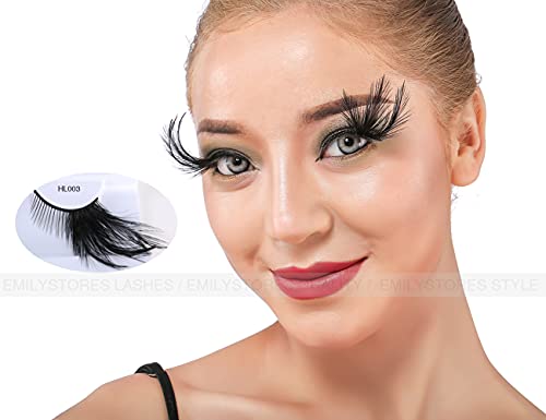 Black Wing Faux Feather Costume Eyelashes for Black Swan Cosplay