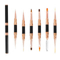 GASRONS Dual-Ended Nail Art Brushes Set - 5 Sizes for Gel, Acrylic & DIY Manicure