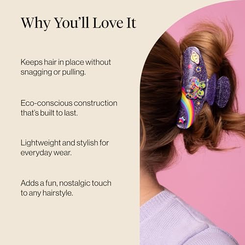 Lisa Frank x Kitsch Glitter Hair Claw Clip - Zoomer & Zorbit Strong Hold