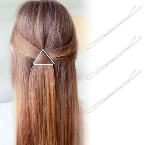 White Bobby Pins, 200Pcs White Hair Pins Waves Bobby Pins for Women, White Gray Hair (2.2inch/5.5cm)