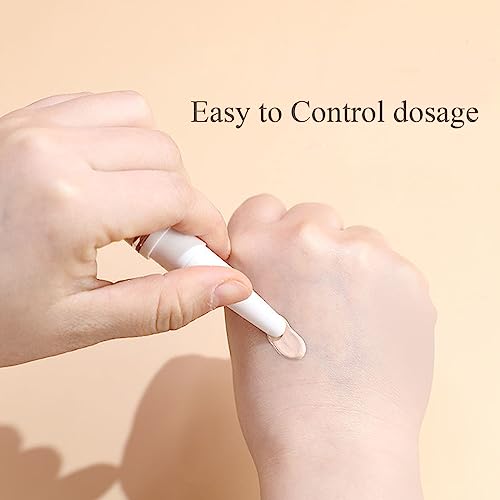 Qeuly 6 Pack Airless Pump Jars Travel Foundation Container, Travel Size Eye Cream Dispenser Empty Refillable Cosmetic Pump Bottles for Lotion Skincare Serum 5ml