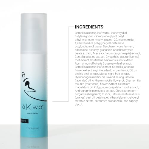 4Life - aKwa Vitamin Serum - Evens Tone, Soothes, Nourishes with Niacinamide, Fermented Green Tea Water, Red Maple, Adenosine - 1.5 oz