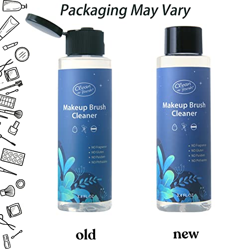 Makeup Brush Cleaner Set with Silicone Mat - 6.8 Fl Oz, 2-Pack