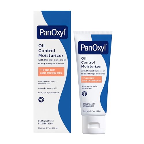 PanOxyl Oil Control Moisturizer SPF30 with Zinc 17% - 1.7 oz, Matte Finish, Non-Comedogenic