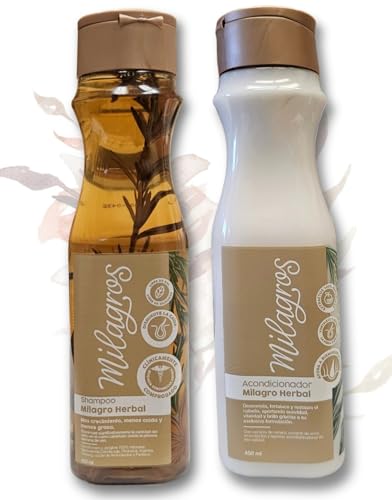 Milagros Herbal Shampoo and Conditioner for Hair Growth & Fall Reduction