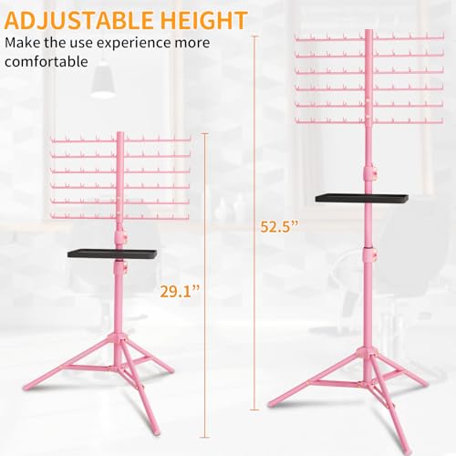 120-Peg Metal Hair Braiding Rack with Tray Stand