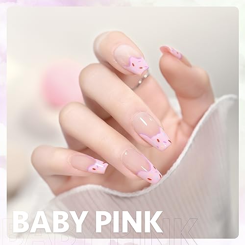 GAOY Pastel Gel Nail Polish 16ml Baby Pink Soak-Off UV LED Cure for Spring & Summer