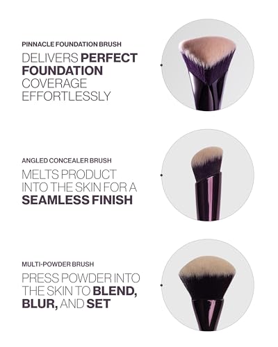 Anisa Beauty 3-Piece Makeup Brush Set | Foundation, Powder & Concealer