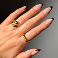 Glamnetic Tortoiseshell French Tip Press On Nails - Medium Almond