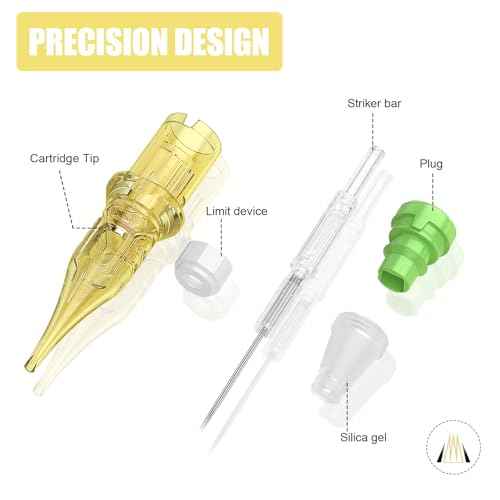 1003RL Tattoo Needles 20 PCS Tattoo Cartridge Needles with Membrane Standard Pro Disposable Tattoo Needles, Round Liner Shader Magnum Tattoo Supplies for Tattoo Pen(1003RL)