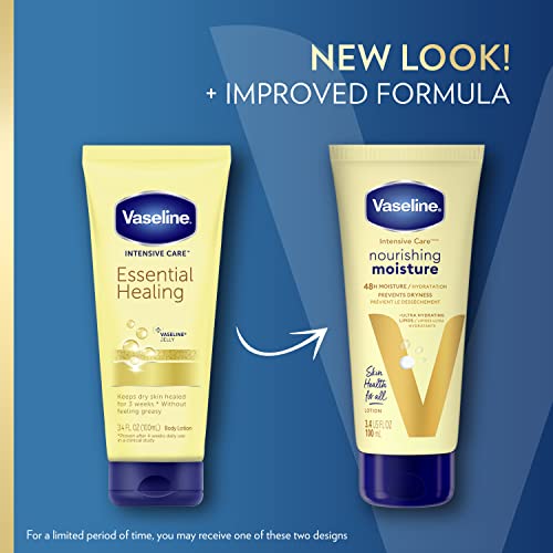 Vaseline Nourishing Moisture Body Lotion Hand & Body Lotion Pack of 12 for Dry Skin made with Ultra-Hydrating Lipids & Pure Oat Extract 3.4 oz