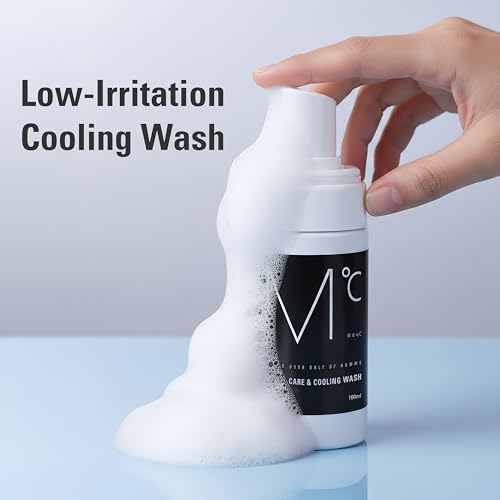 Mdoc Men¡¯s Intimate Wash, Cooling Intimate Foam Cleanser with Menthol & Peppermint, Gentle Daily Care for Sensitive Skin, 100ml