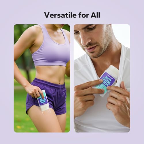 Anti Chafing Stick (2.82 Oz), Anti-Chafe Balm for Women & Men, Glide-On Comfort for Thighs, Underarms & Sensitive Areas, Long-Lasting Skin Protection