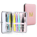 Initial M Tweezers with Mirror – Personalized Eyebrow Tool