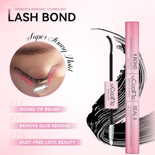 UCOOLME Waterproof Lash Bond & Seal - Long-Lasting Eyelash Adhesive 10ML