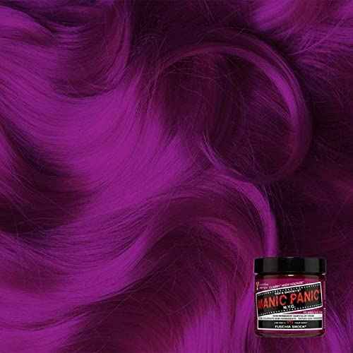 MANIC PANIC Classic Fuschia Shock Semi Permanent Hair Color - Dark Pink Hair Dye for Women & Men That Lasts 4-6 Weeks - Vegan, Ammonia & Cruelty-Free - Create & Mix Custom Shades (3 Pack)