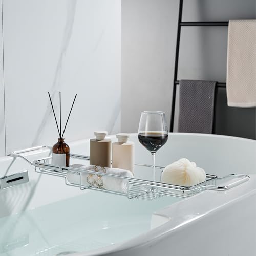 Stainless Steel Expandable Bathtub Caddy Tray