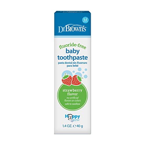 Baby Toothpaste Strawberry 1.4oz Fluoride-Free Learning Oral Care for Infants & Toddlers - Pack of 1