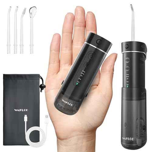 Water Flosser Travel Mini Cordless Portable: 5 Modes Water Dental Floss with Telescopic Water Tank, 4 Tips, IPX7 Waterproof Oral Irrigator for Teeth Cleaning, Orthodontic, Braces Dental Care
