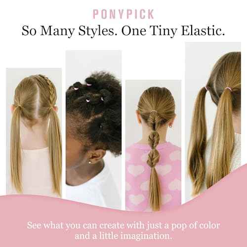 By Lolly - 500 Clear Rubber Hair Ties for Girls and Toddlers - Elastic Hair Bands and Disposable Plastic Hair Accessories