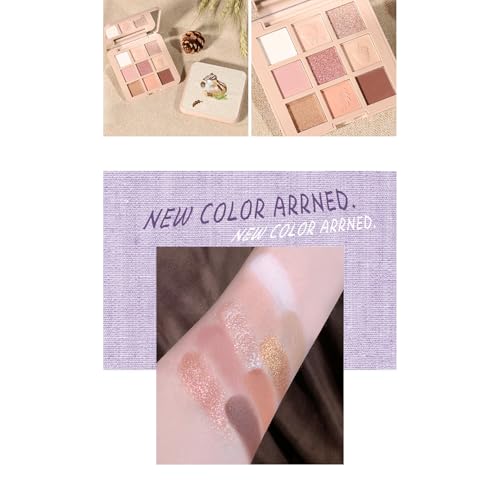 Grospe 9-Color Eyeshadow Palette - Matte, Shimmer & Glitter