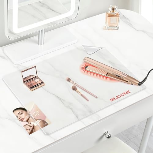 Silicone Makeup Mat 15.7" x 11.8" Heat Resistant Vanity Protector