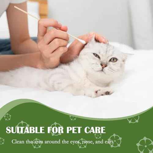 6 inch Long Cotton Swabs in Storage Box 500PCS,Bamboo Sticks & Highly Absorbent Tipped Applicators for Makeup, Gun Cleaning, Pet Care