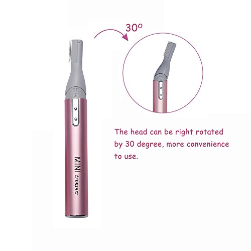 Mini Rotatable Lady Shaver Electric Bikini Facial Precision Trimmer Eyebrow Shaper Razor Kit Underarm Leg Body Hair Remover(Battery Operated) ¡¦