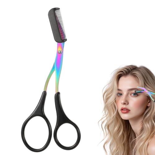 2-in-1 Eyebrow Trimmer Scissor with Comb | Stainless Steel