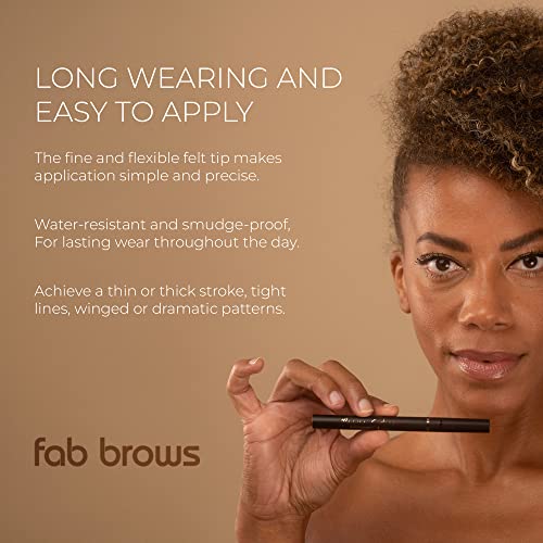 Fab Brows Precision Liquid Eyeliner Pen - Waterproof Black