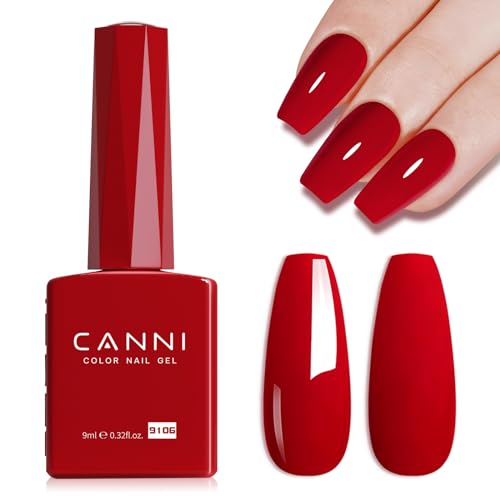 CANNI Maroon Red Gel Nail Polish 9ml High Gloss UV LED Soak Off